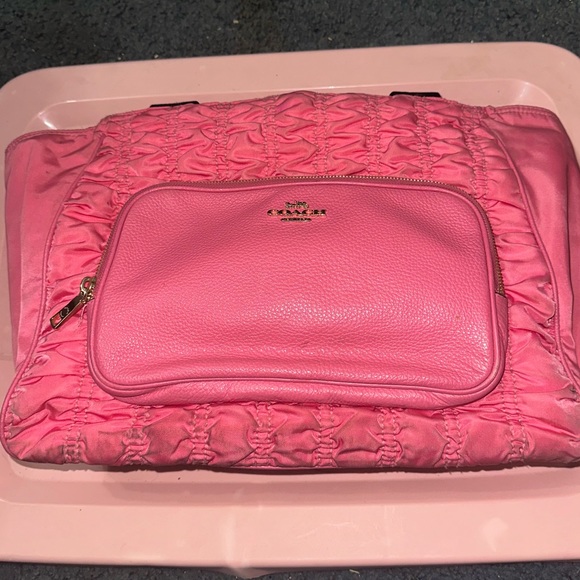 Pink coach duffel bag - Picture 1 of 3